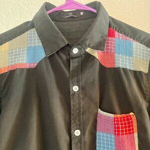 Mymstorm patchwork button down shirt